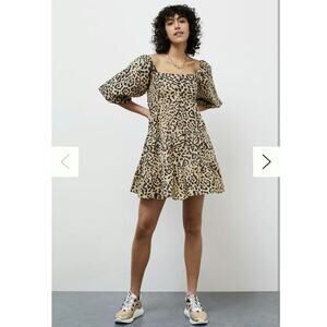 Faithfull the Brand Leopard-Print Eryn Mini Dress Size: 4